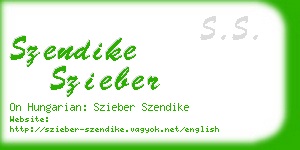 szendike szieber business card